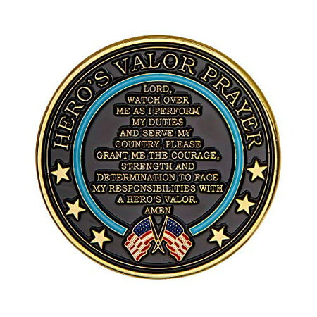 Single Coin Heros Valor United States Coast Guard Challenge Coin Prayer 1-Pack 